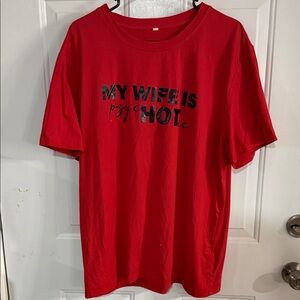 SHEIN Red Statement Men's Tee